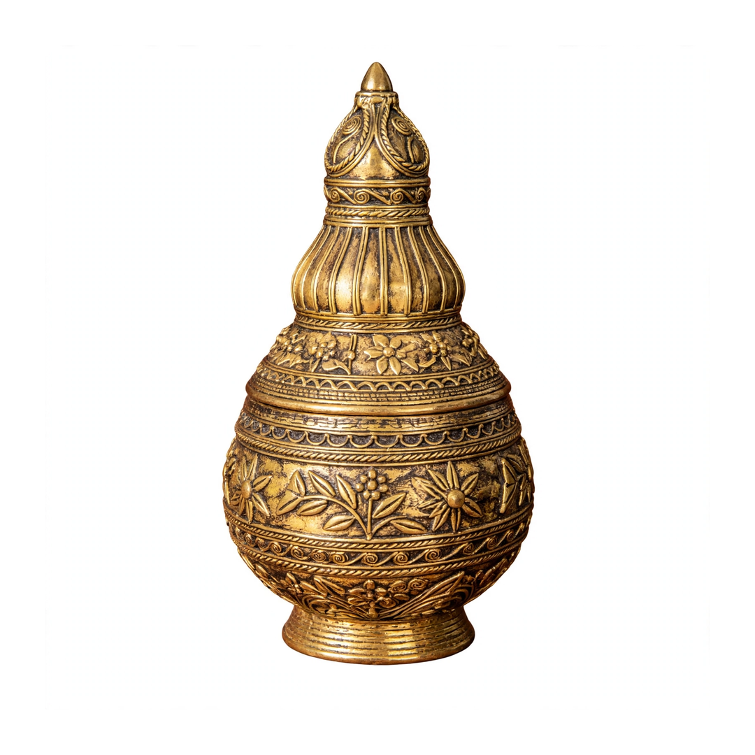 Dhokra Decorative Lidded Storage Pot