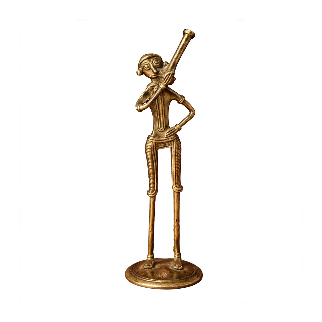 Dhokra Tribal Flute Player